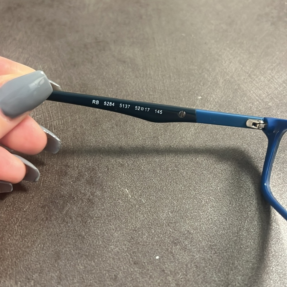 Ray Ban RB5284 5137 Blue Rectangle Eyeglasses Frames 52/17 145 - Picture 3 of 6